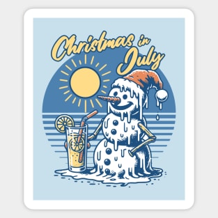 Christmas in July - Melting Snowman Sticker